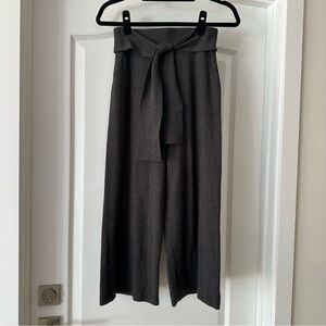 Anthropologie Charcoal Wide-Leg Pants
